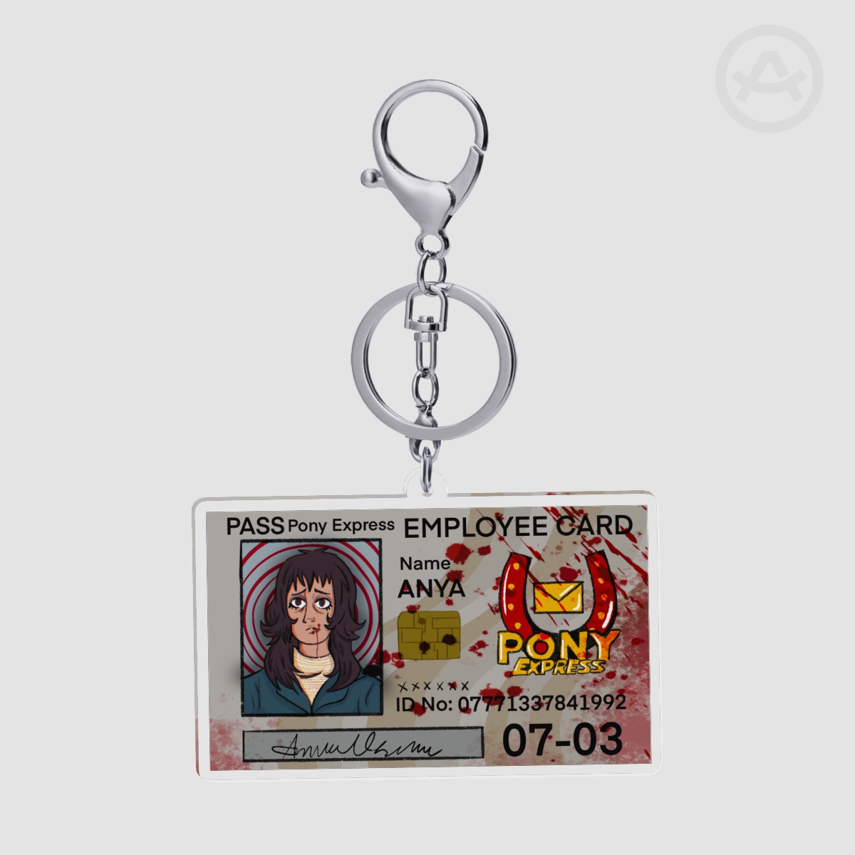 Anya Employee Card Keychain