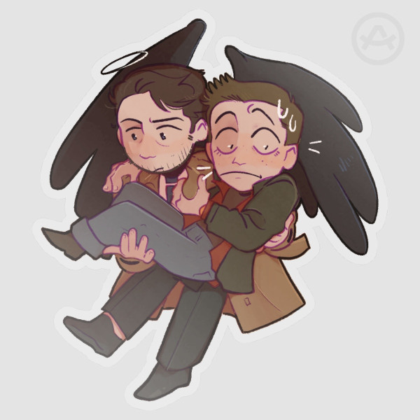 Destiel - don’t let me fall - Vinyl Die Cut Stickers
