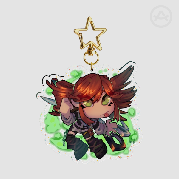 Riyo Reaper Glitter Acrylic Keychains