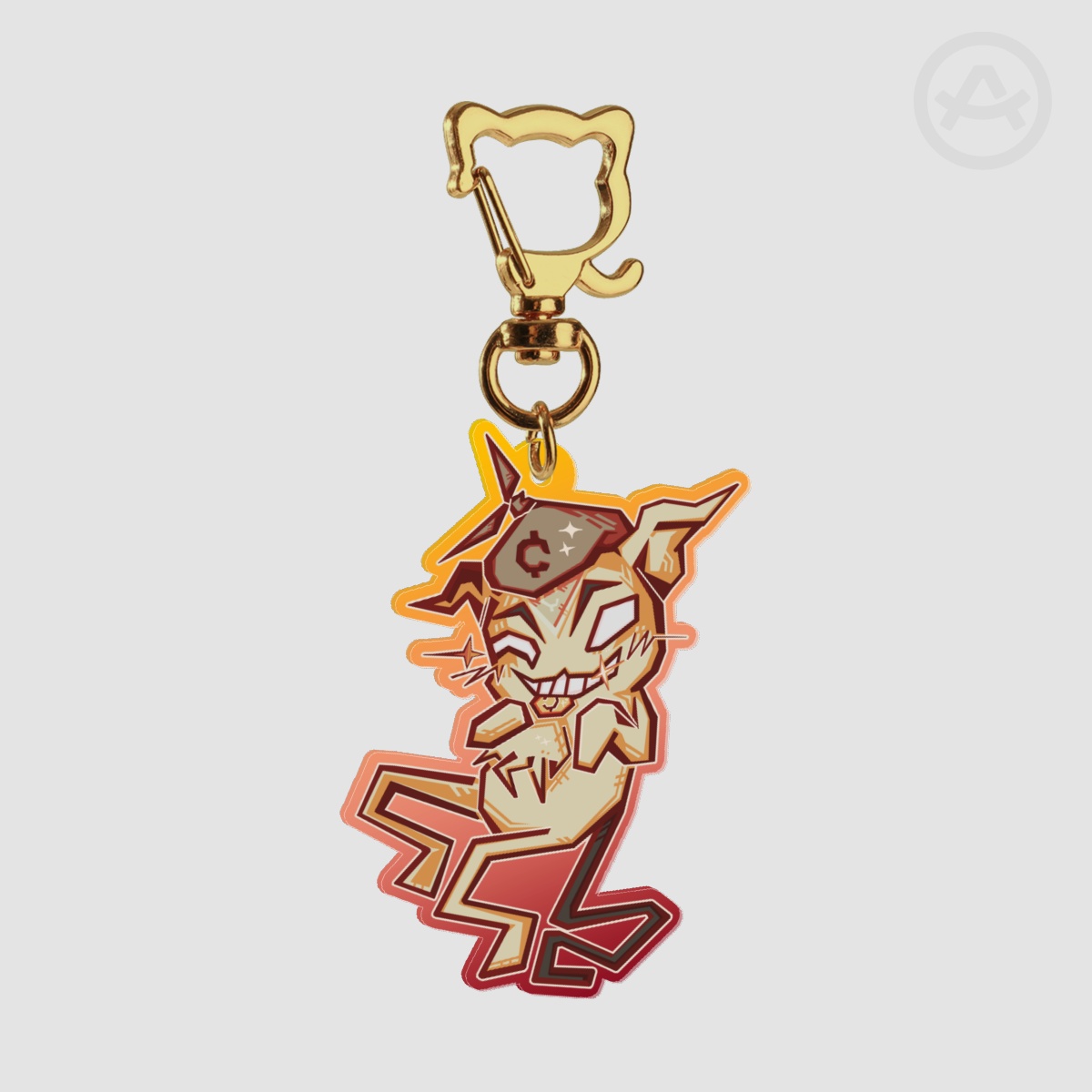 Mewgenics Dack Geometric Keychain