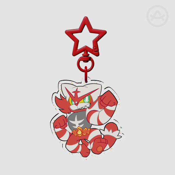 Shiny Incineroar Acrylic Keychain