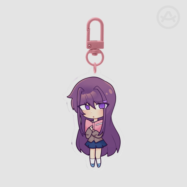 Yuri Doki Doki Literature Club Clear Acrylic Keychain