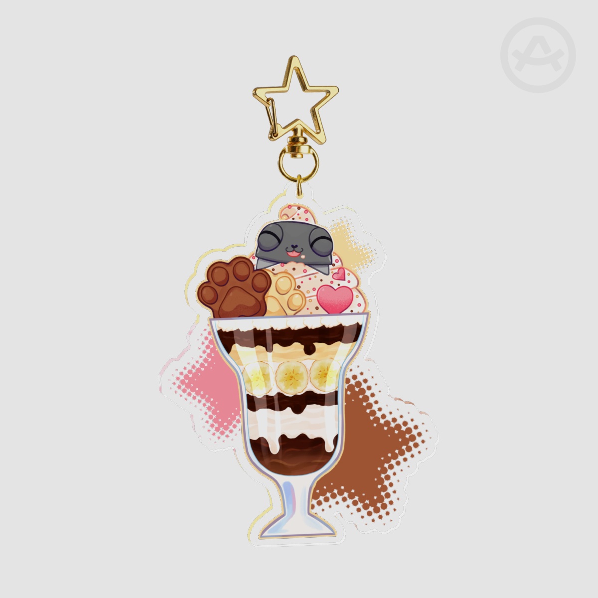 Dandy's World Pebble Keychain