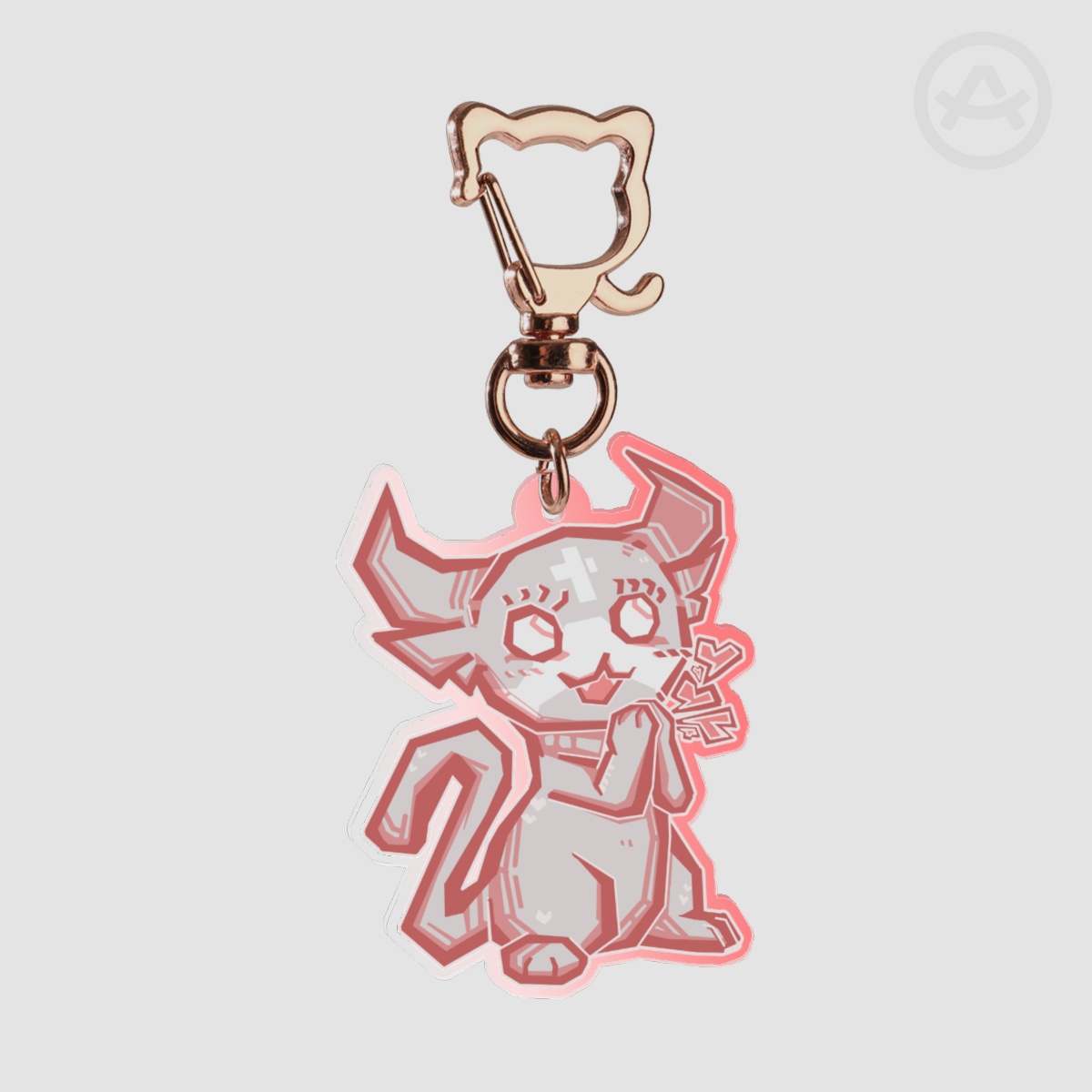 Mewgenics Marshmallow Geometric Keychain