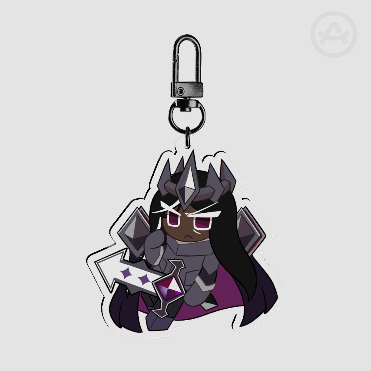 Dark Cacao Cookie Acrylic Keychain