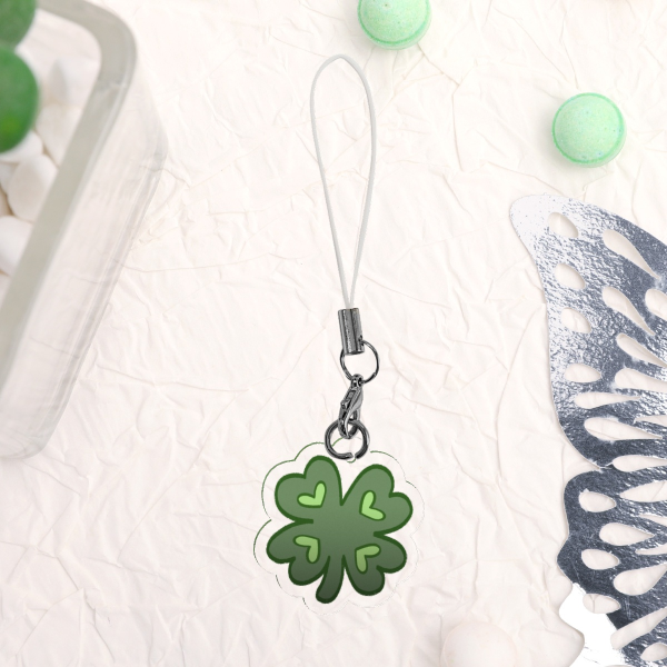 Lucky Clover Acrylic Mini Charm/Phone Charm