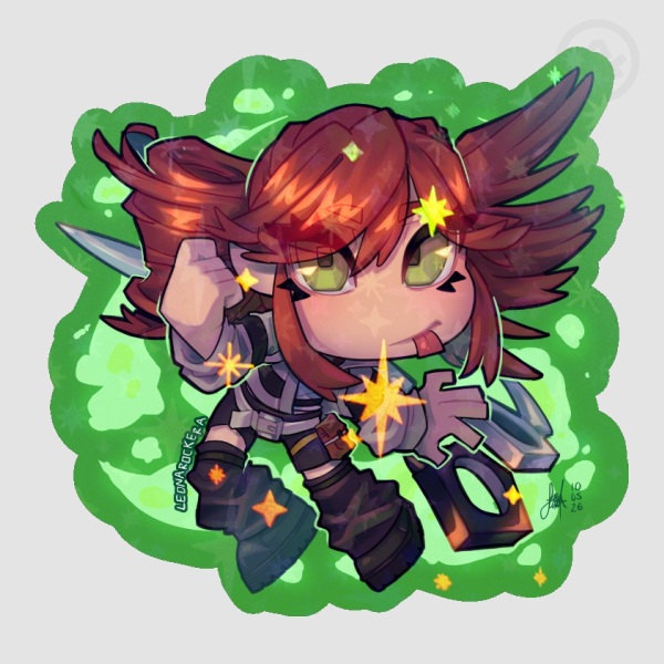 Riyo Reaper Colored Edge Die Cut Stickers