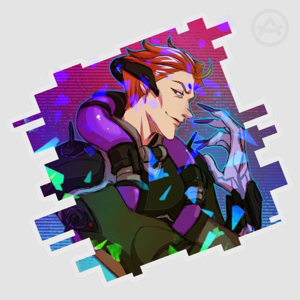  Pixel Moira Clear PET Vinyl Die Cut Stickers