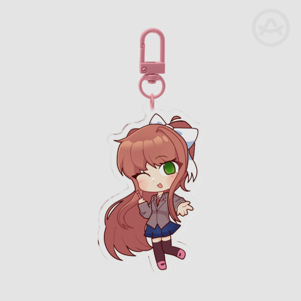Monika Doki Doki Literature Club Clear Acrylic Keychains