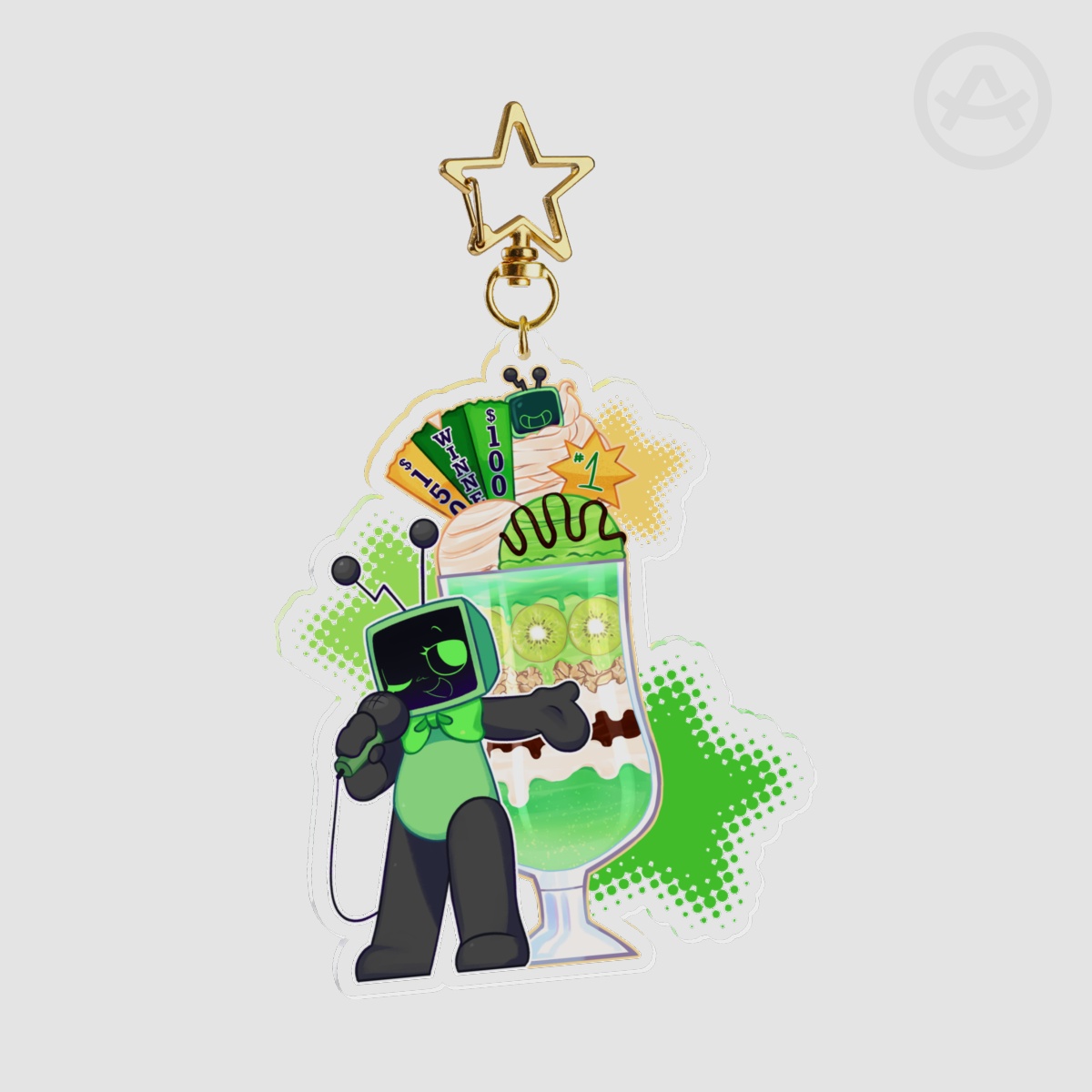 Dandy's World Parfait Vee Keychain