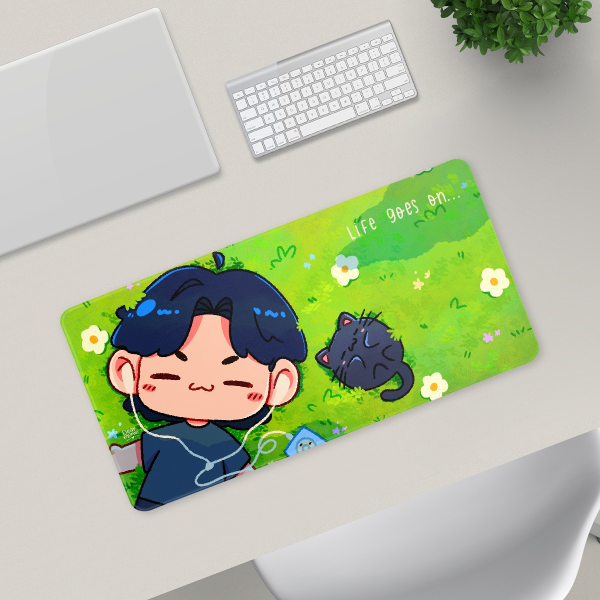 Yoongi and Tang Desk Pad