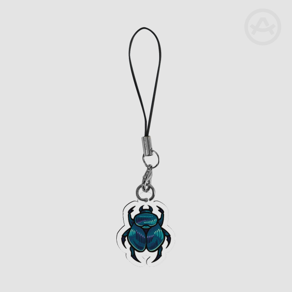 Blue Beetle Acrylic Phone Charm