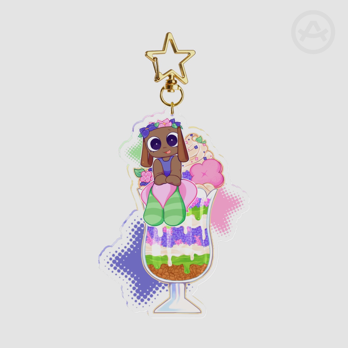 Dandy's World Parfait Bassie Keychain