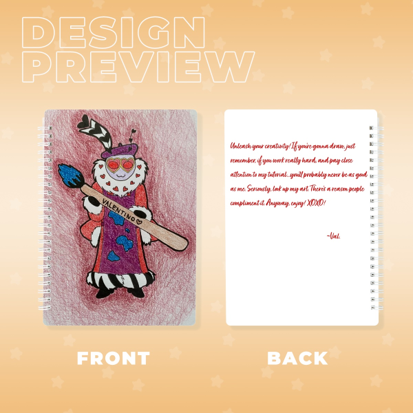 Valentino Artist PVC Double-side Spiral Notebook