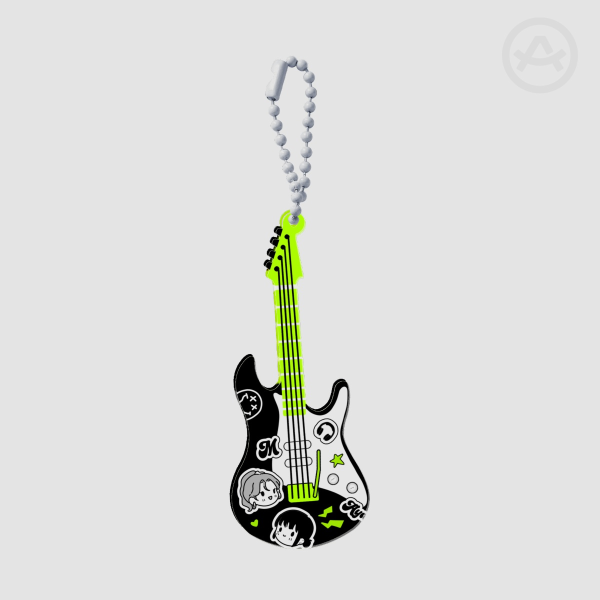 Green Yuri MitsuAya Guitar Keychain