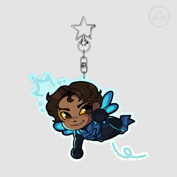 DC Blue Beetle | Colored Edge Acrylic Keychains