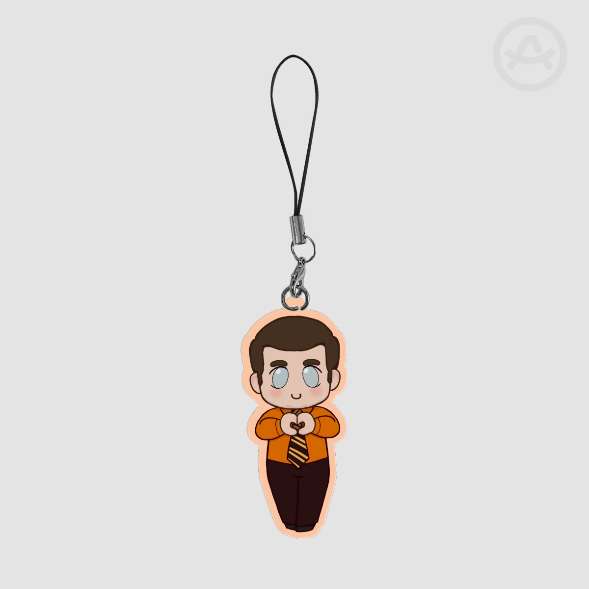 Orange Heart Hands Ianto Jones - 7cm Colored Edge Acrylic Keychain
