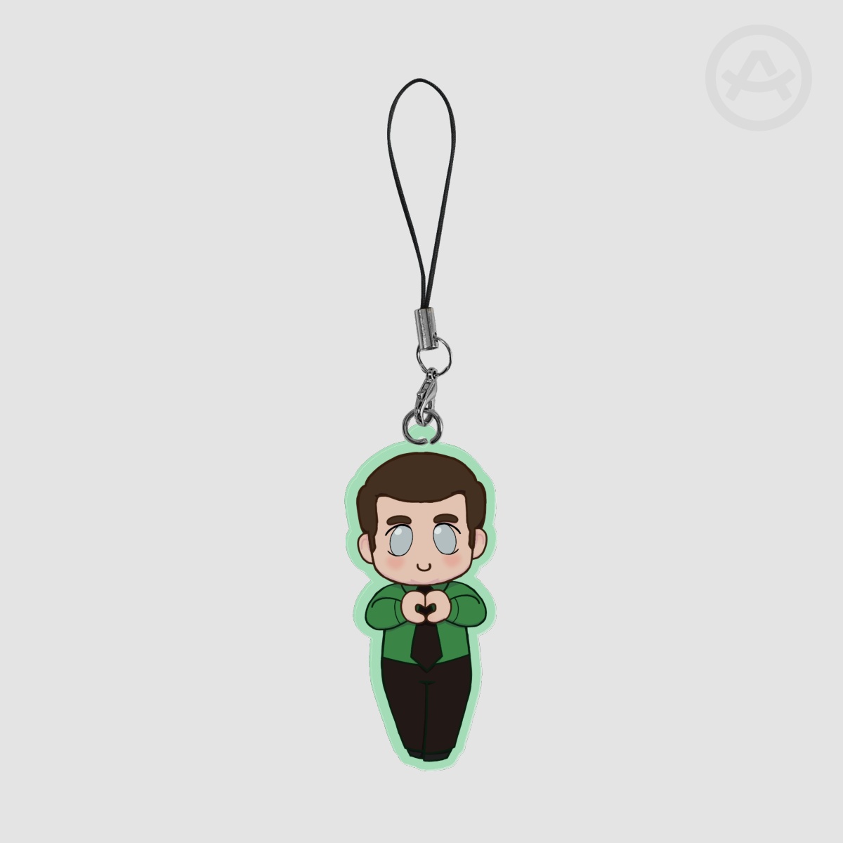 Green Heart Hands Ianto Jones - 7cm Colored Edge Acrylic Keychain