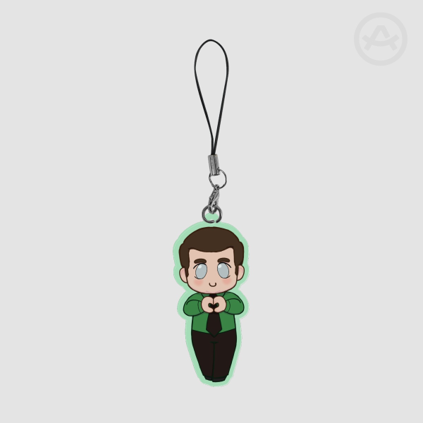 Green Heart Hands Ianto Jones - 7cm Colored Edge Acrylic Keychain