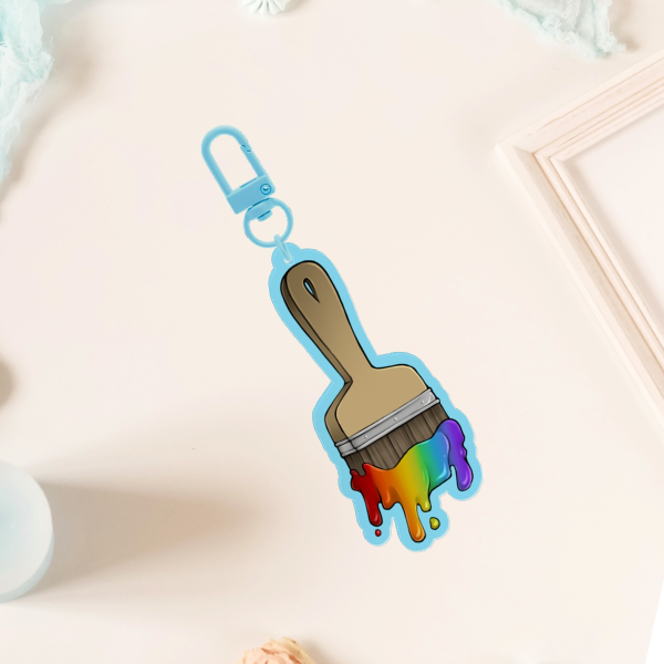Neopets Rainbow Paintbrush Acrylic Charm