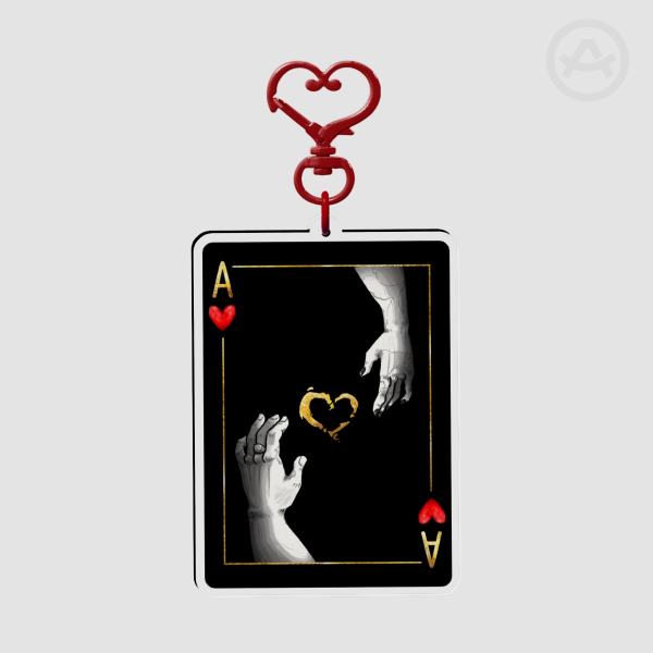 ace of hearts keychain