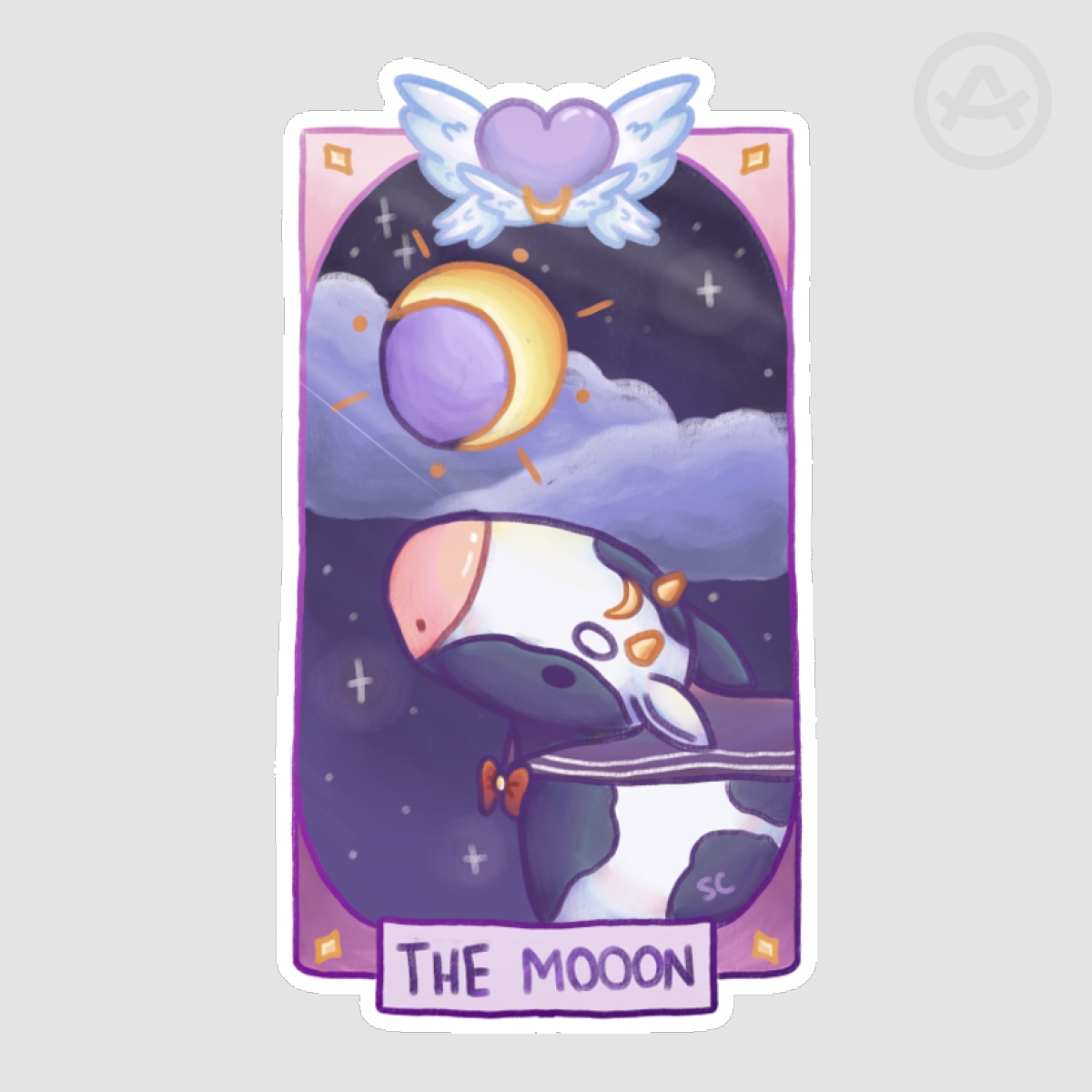 The Moon Cow Cult Tarot Sticker