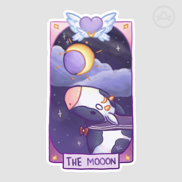 The Moon Cow Cult Tarot Sticker