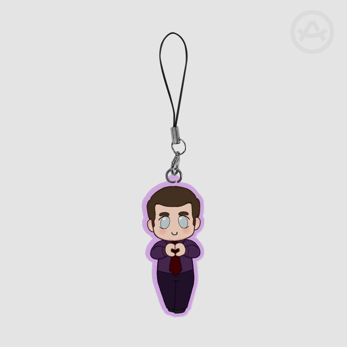 Purple Heart Hands Ianto Jones - 7cm Colored Edge Acrylic Keychain