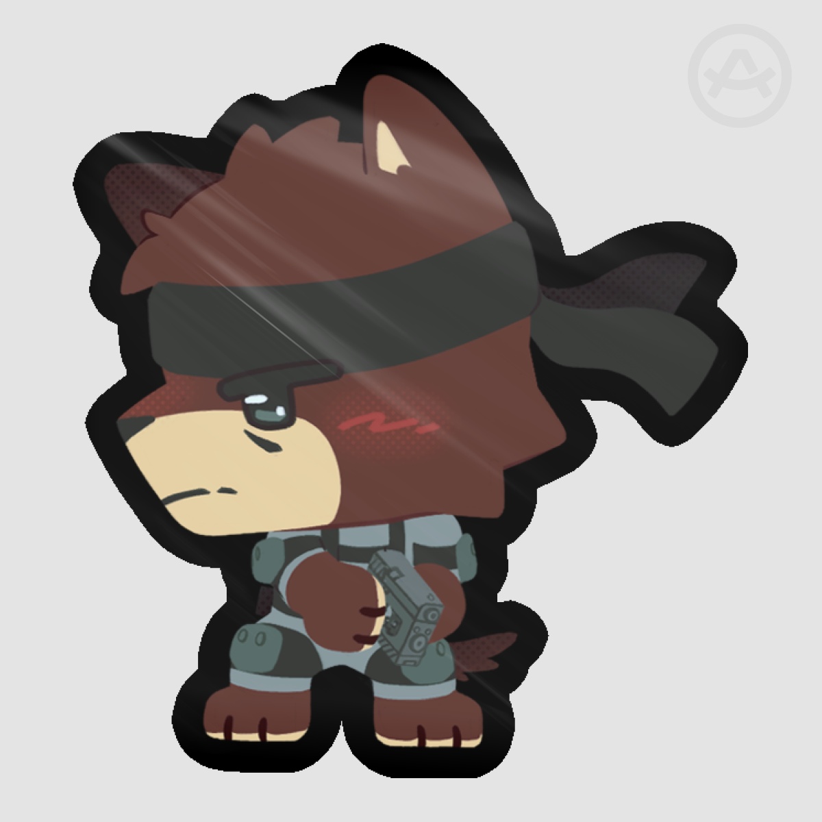 Solid Snake Puppy Sticker