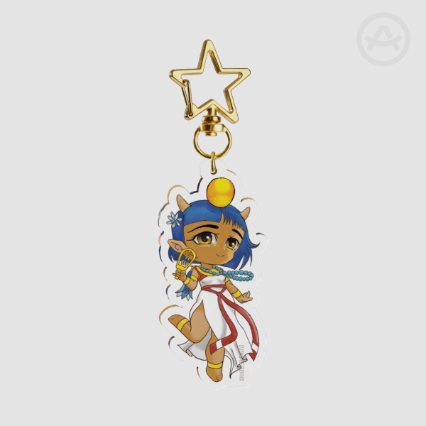 Tiny Hathor Star Clear Acrylic Keychains