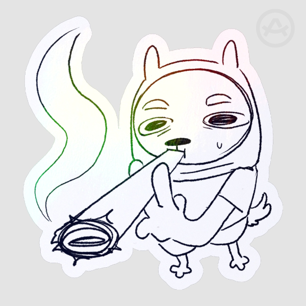 Smoking Clover Sticker
