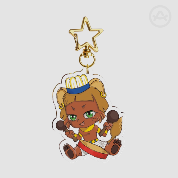 Tiny Bes Star Clear Acrylic Keychains
