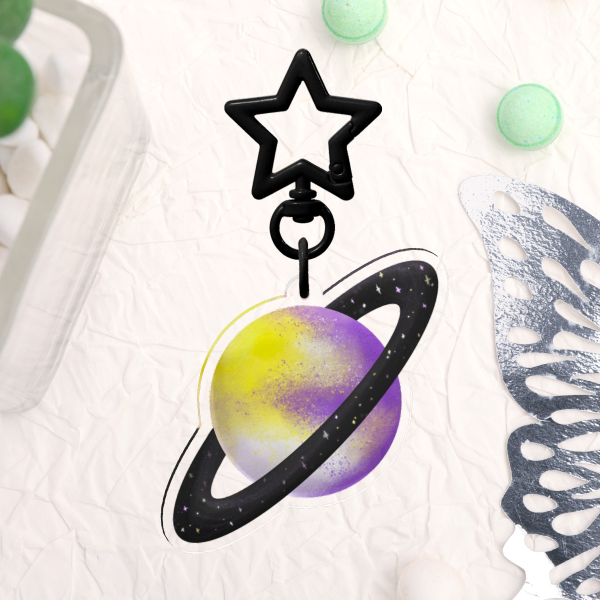 Nonbinary Planet Keychain