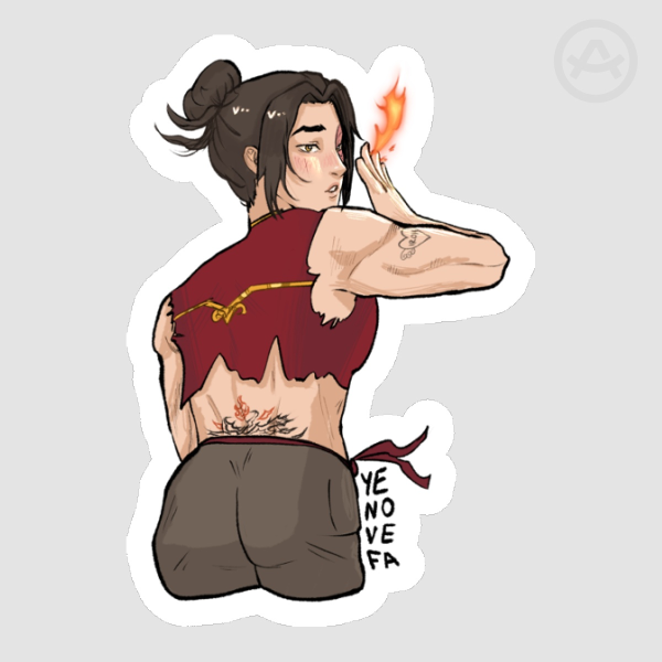 tatted Zuko Die Cut Stickers