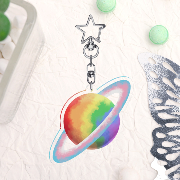 Pride Planet Keychain