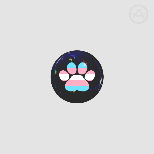 Trans Pride Paw Button Pin