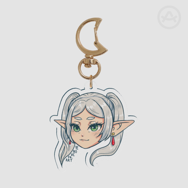 Chibi Frieren Clear Acrylic Keychain