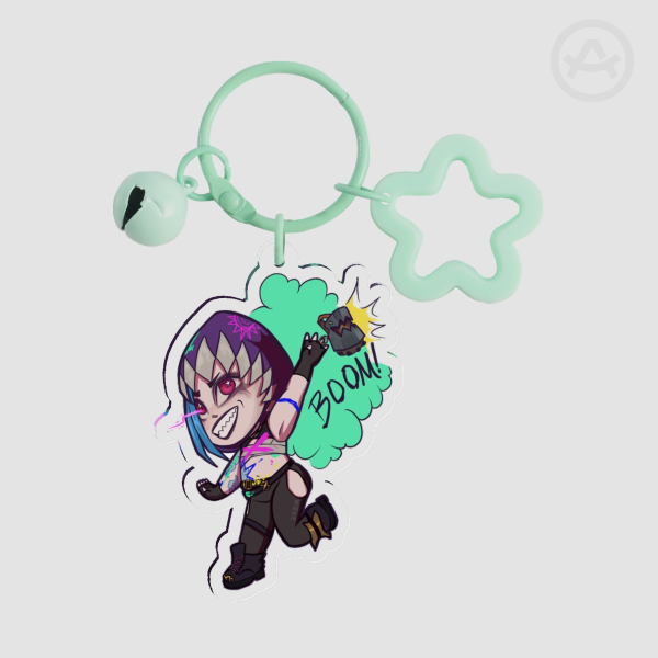 Act 3 Jinx - Paint the Town Blue Jinx - Clear Acrylic Keychain