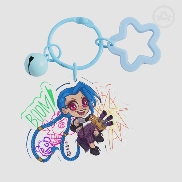 Jinx from Arcane - Clear Acrylic Keychain
