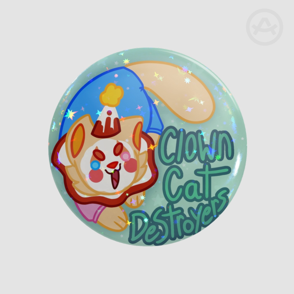 ClownCatDestroyers Logo Round Badge