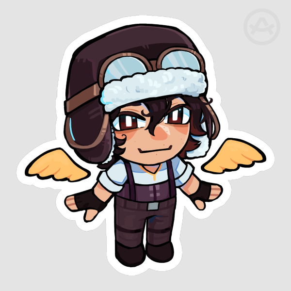 QSMP2 Pilot Quackity Die Cut Sticker
