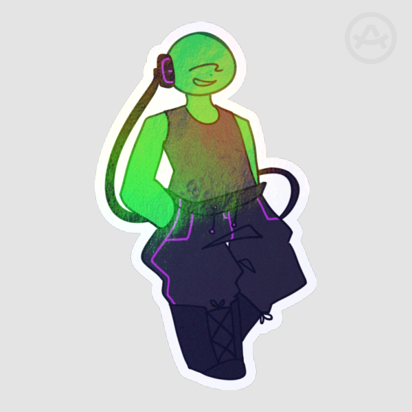 Green sticker