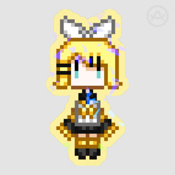 Pixel Rin Die Cut Stickers
