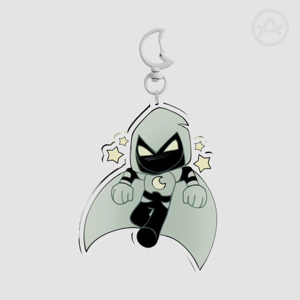 Chibi Moonknight Marvel | Clear Acrylic Keychains