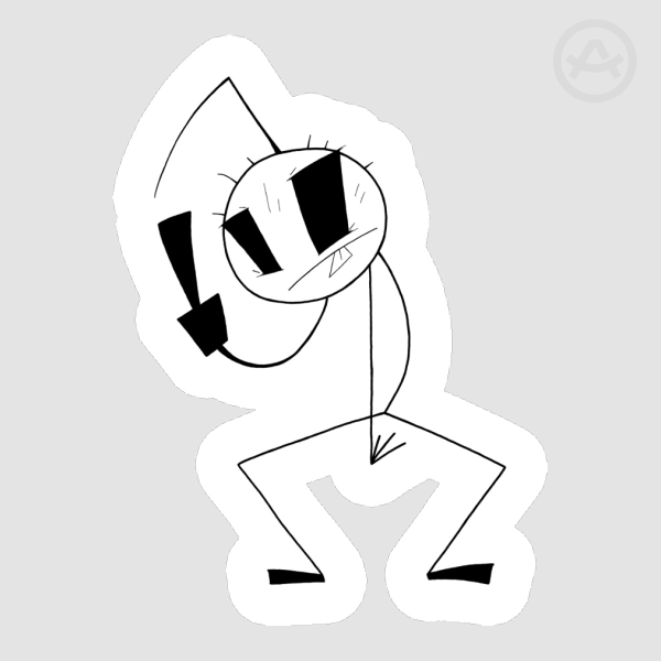Happy Noodle Boy Sticker