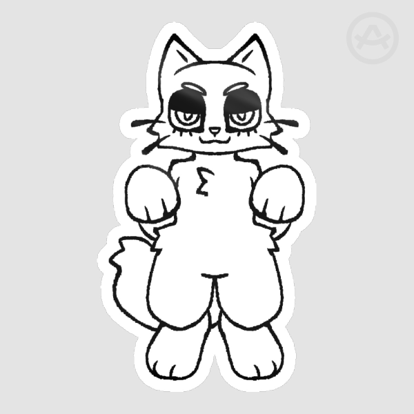 Kitty Glossy Sticker