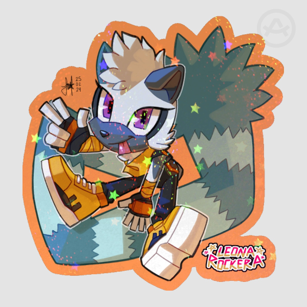 Tangle the lemur Colored Edge Die Cut Stickers