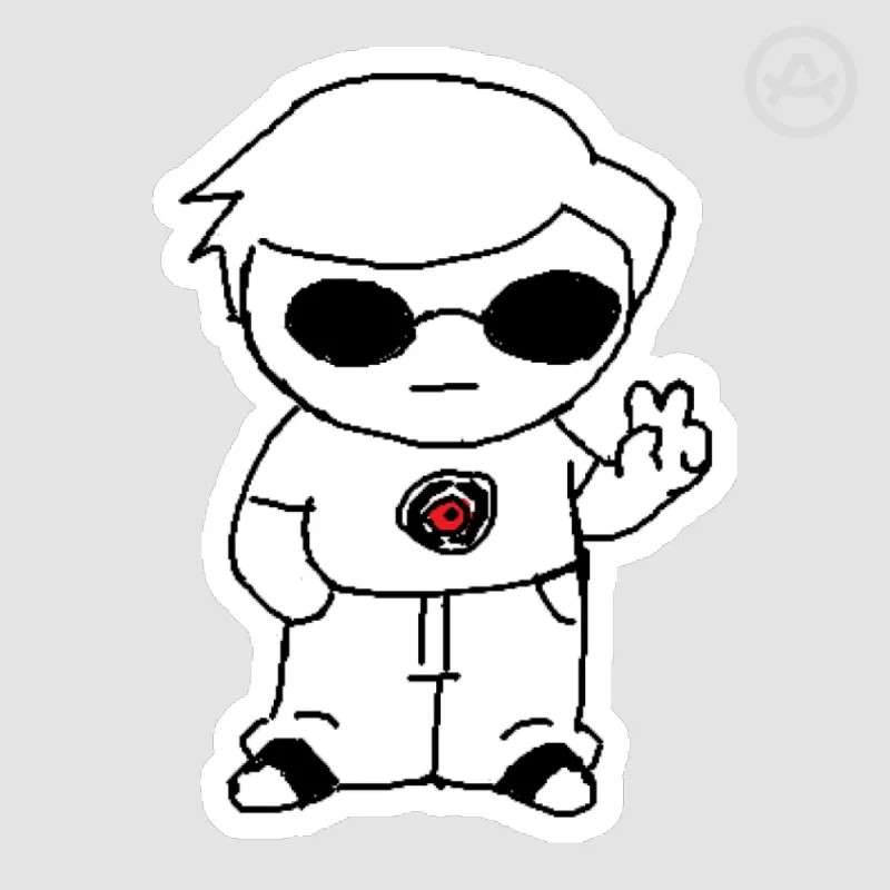Dave Strider MS Paint Sticker by harlequindustry - ACGGOODS