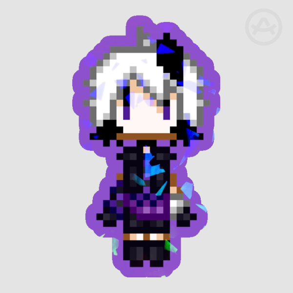Pixel Vflower Die Cut Stickers