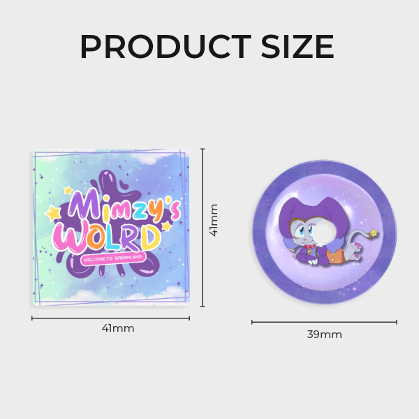 Mimzy's World Acrylic CD Keychain